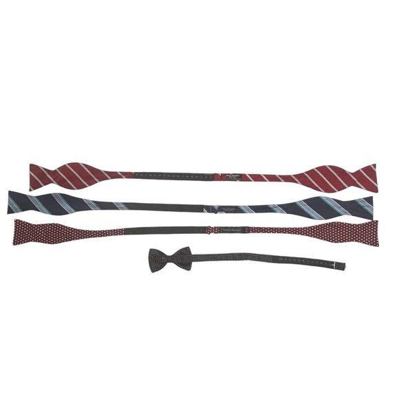 Brooks Brother/Stanley Blacker Four Silk Bow Ties 3 x 17.5” neck & 1 x 16.5” - Picture 2 of 13